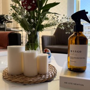 Trío de cirios decorativos